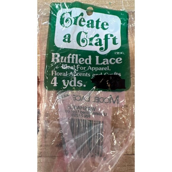 Create A Craft Ruffled Lace 4 Yds Floral Accents Pink Trim For Apparel & Crafts - Picture 3 of 3